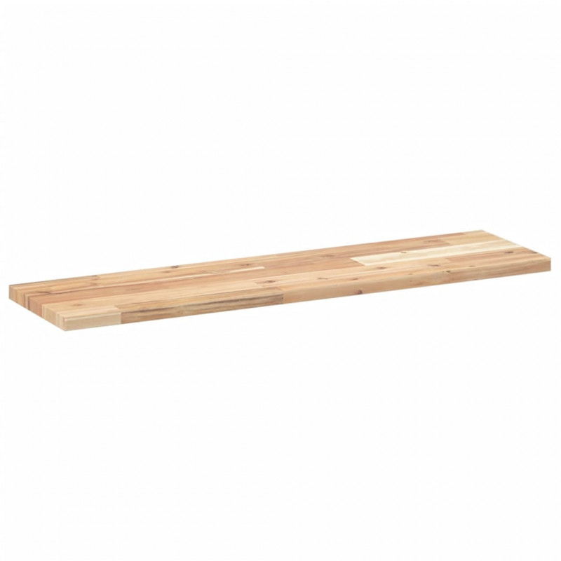 Półki ścienne, 4 szt., 80x20x2 cm, surowe lite drewno akacjowe