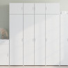 Wysoka szafka, biała, 80x42,5x185 cm, materiał drewnopochodny