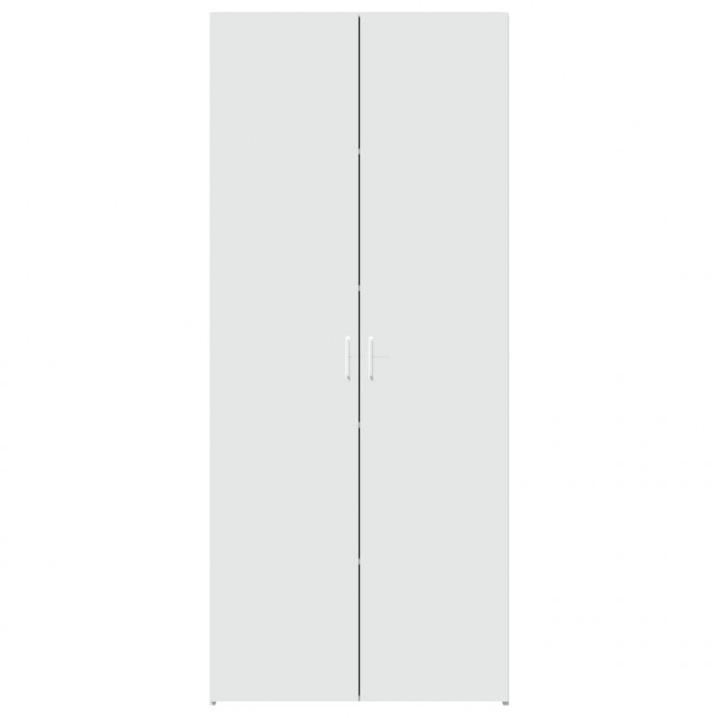 Wysoka szafka, biała, 80x42,5x185 cm, materiał drewnopochodny