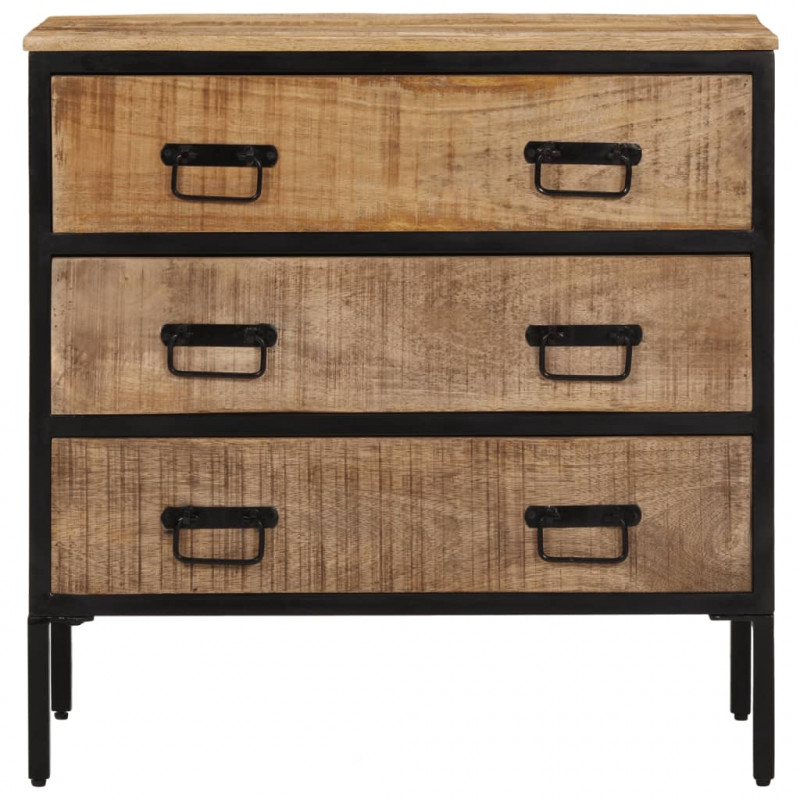 Szafka, 70x35x70 cm, lite surowe drewno mango