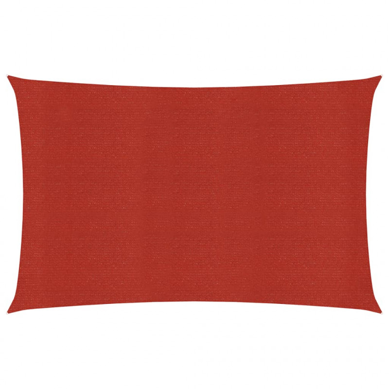 Żagiel przeciwsłoneczny, 160 g/m², czerwony, 2,5x4,5 m, HDPE