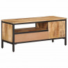 Szafka pod TV, 90x35x40 cm, surowe lite drewno mango