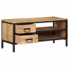 Szafka pod TV, 90x35x40 cm, surowe lite drewno mango