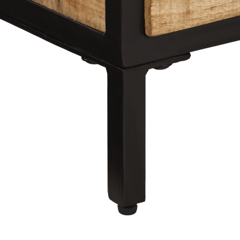 Szafka pod TV, 90x35x40 cm, surowe lite drewno mango