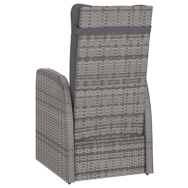 11-cz. zestaw mebli ogrodowych z poduszkami, rattan PE, szary