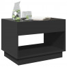 Stolik kawowy z LED Infinity, czarny, 70x50x50 cm