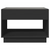 Stolik kawowy z LED Infinity, czarny, 70x50x50 cm