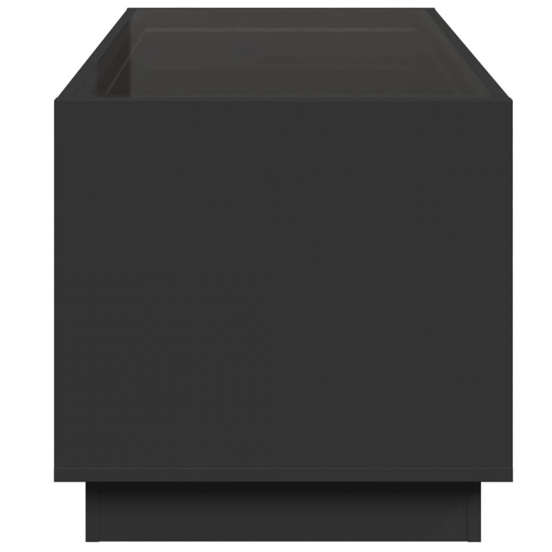 Stolik kawowy z LED Infinity, czarny, 70x50x50 cm