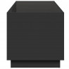 Stolik kawowy z LED Infinity, czarny, 70x50x50 cm