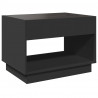 Stolik kawowy z LED Infinity, czarny, 70x50x50 cm