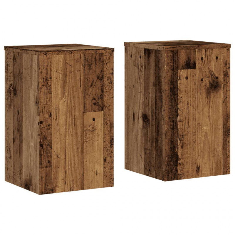 Podstawki pod doniczki, 2 szt., stare drewno, 30x30x50 cm