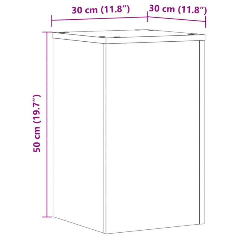 Podstawki pod doniczki, 2 szt., stare drewno, 30x30x50 cm