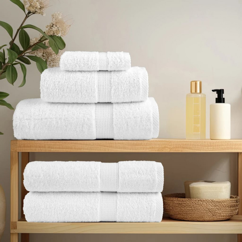 Ręczniki premium SOLUND, 10 szt., białe, 100x200 cm, 600 g/cm²
