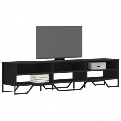 Szafka pod TV, czarna, 180x34x41 cm, materiał drewnopochodny