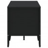 Szafka pod TV, czarna, 122x34x41 cm, materiał drewnopochodny