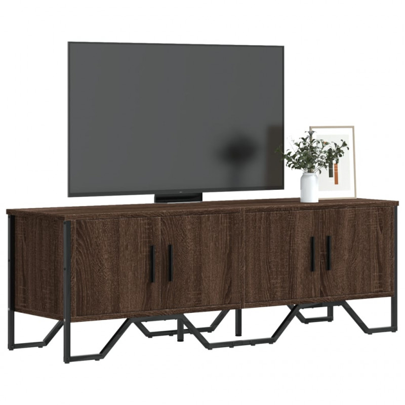 Szafka pod telewizor, brązowy dąb, 122x34x41 cm