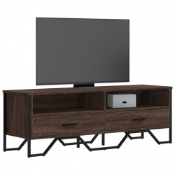 Szafka pod telewizor, brązowy dąb, 122x34x41 cm