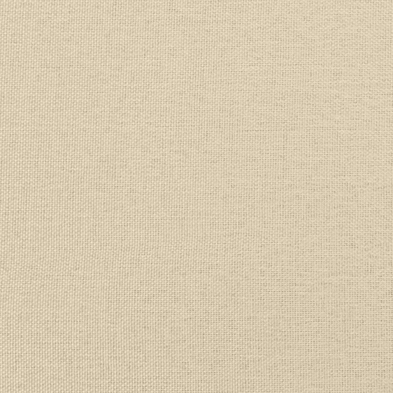 Rama łóżka bez materaca, kremowa, 140x190 cm, obita tkaniną