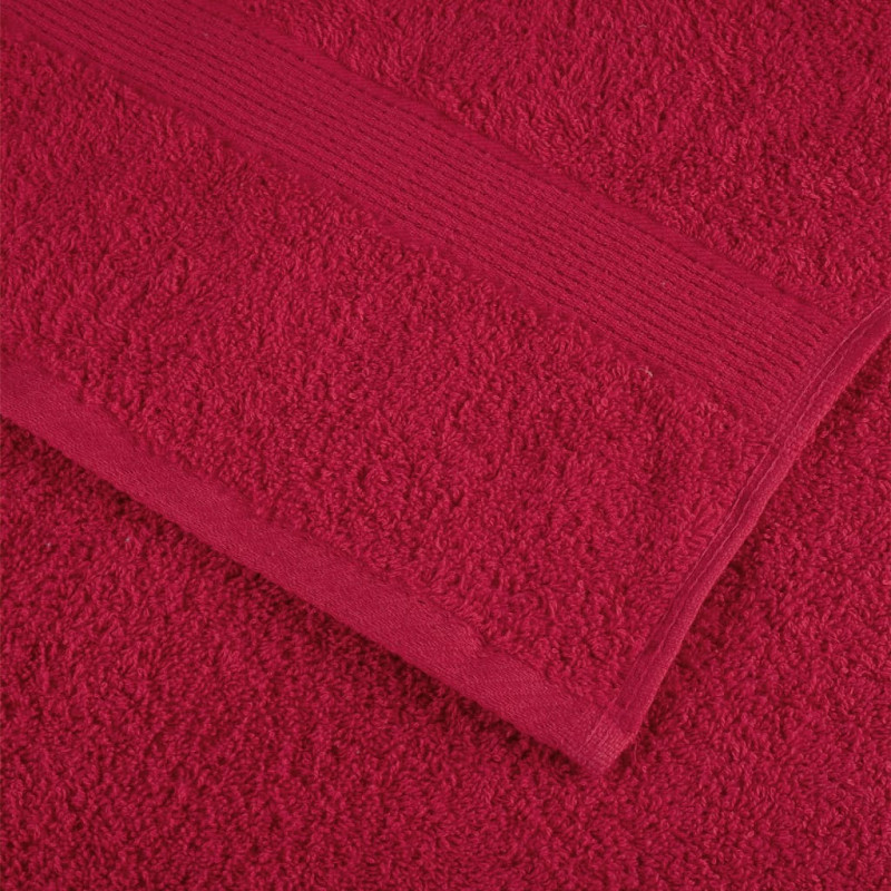Ręczniki premium SOLUND, 4 szt., czerwone, 70x140 cm, 600 g/cm²