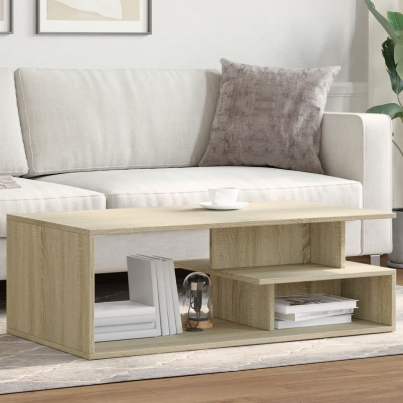 Stolik kawowy, dąb sonoma 102x55x35 cm materiał drewnopochodny