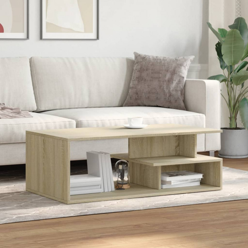 Stolik kawowy, dąb sonoma 102x55x35 cm materiał drewnopochodny