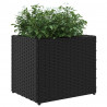 Donica ogrodowa, czarna, 36x30x32 cm, rattan PE