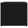 Donica ogrodowa, czarna, 36x30x32 cm, rattan PE