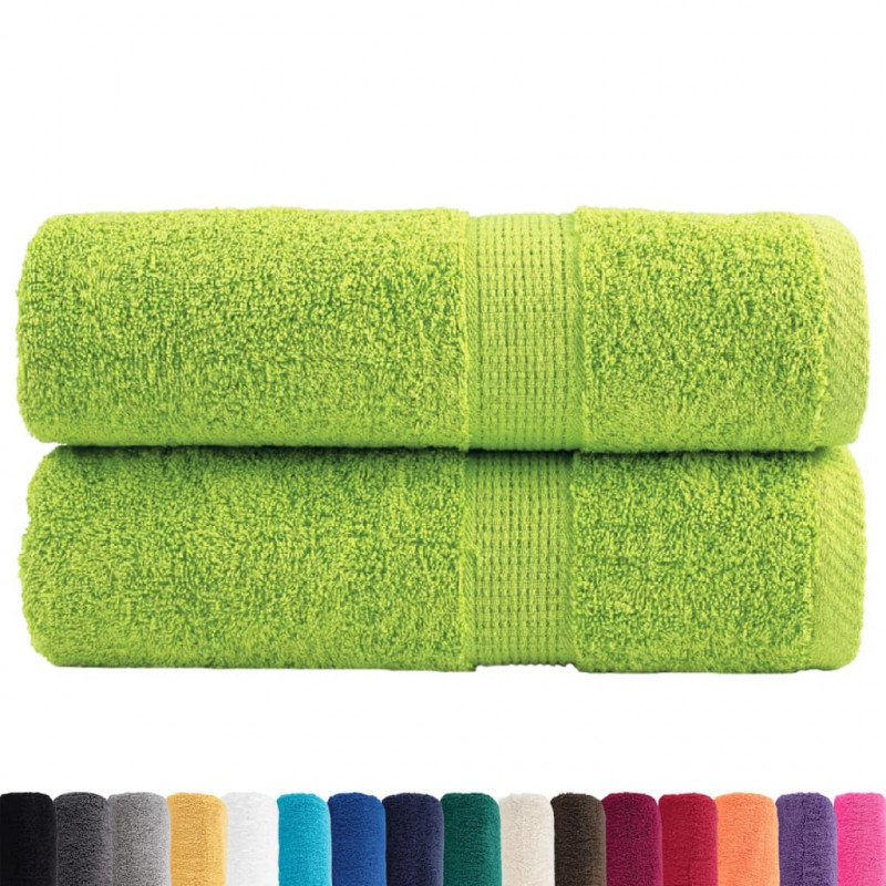Ręczniczki premium SOLUND, 2 szt., zielone, 30x30 cm, 600 g/cm²