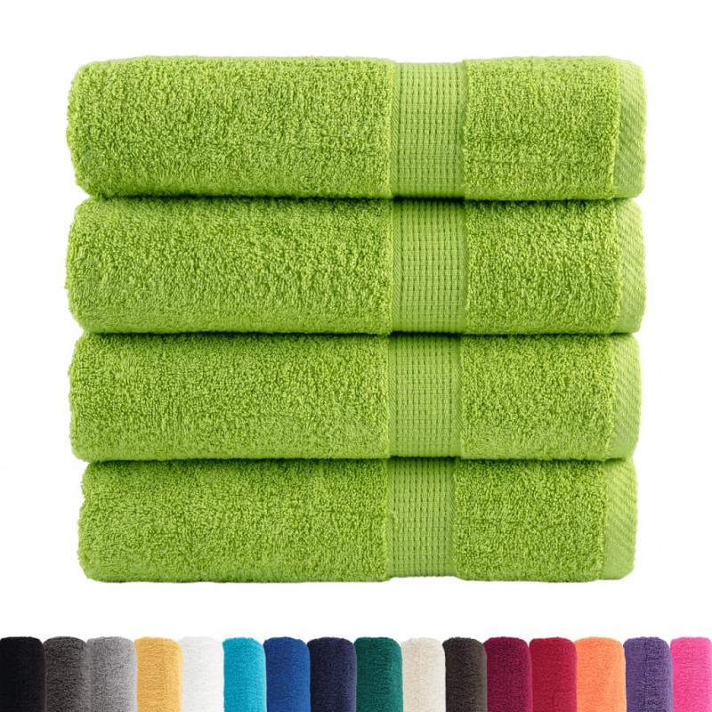 Ręczniki premium SOLUND, 4 szt., zielone, 50x100 cm, 600 g/cm²