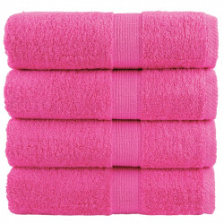 Ręczniczki premium SOLUND, 4 szt., różowe, 30x30 cm, 600 g/cm²