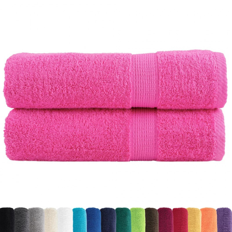 Ręczniki premium SOLUND, 2 szt., różowe, 50x100 cm, 600 g/cm²