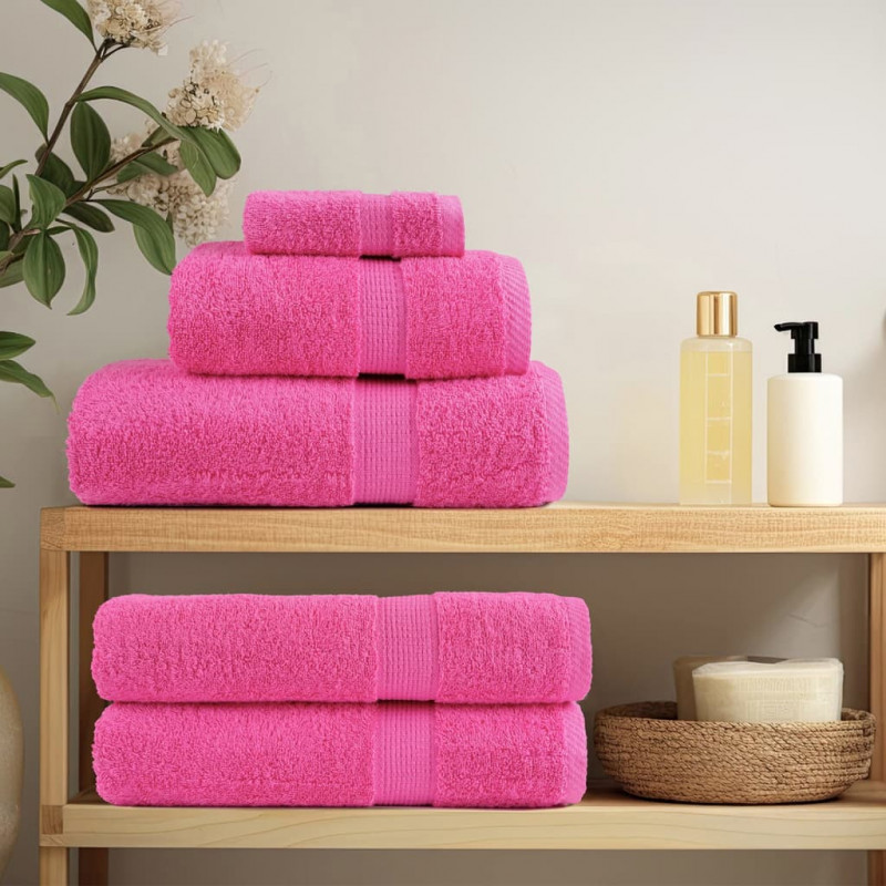Ręczniki premium SOLUND, 2 szt., różowe, 50x100 cm, 600 g/cm²