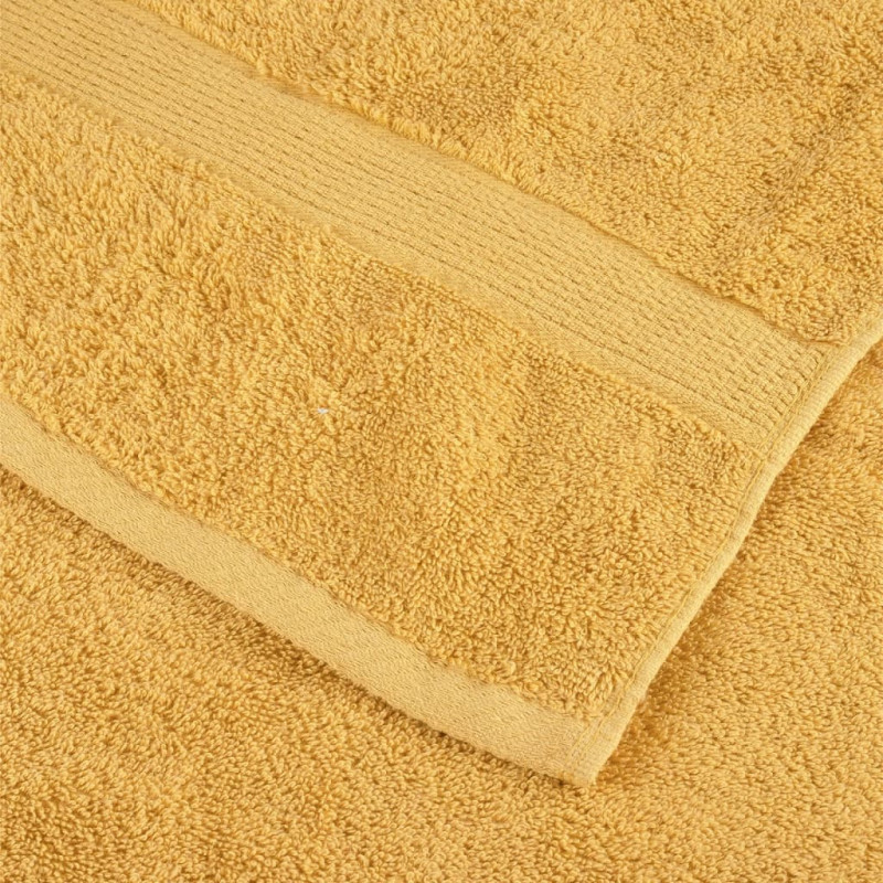 8-częściowy zestaw ręczników premium SOLUND, złoty, 600 g/cm²