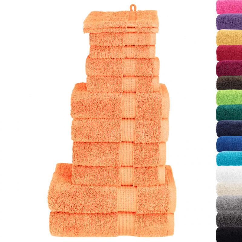 12-cz. zestaw ręczników premium SOLUND, pomarańczowy, 600 g/cm²