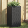 Donica ogrodowa, czarna, 30x30x60 cm, rattan PE