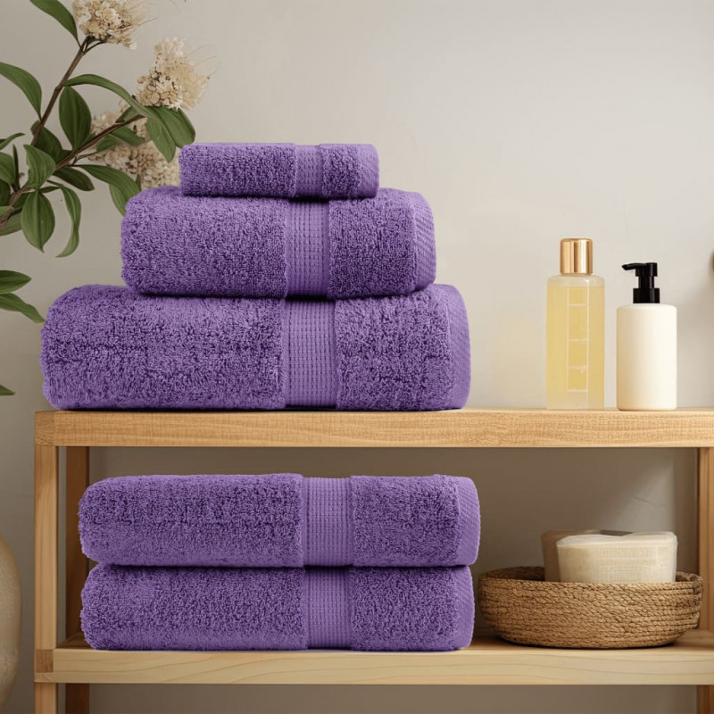 Ręczniki premium SOLUND 10 szt. fioletowe, 50x100 cm, 600 g/cm²