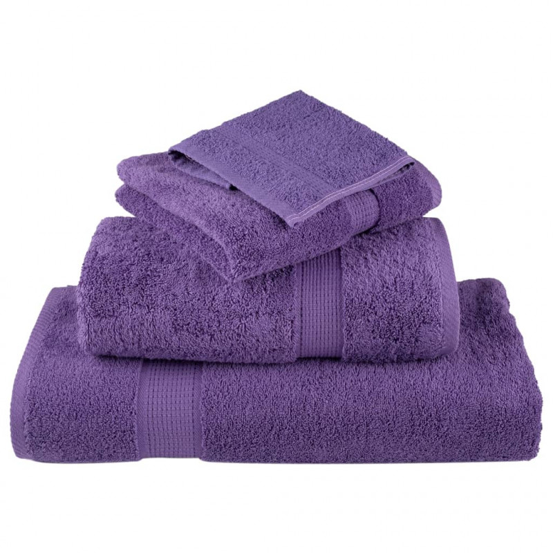 Ręczniki premium SOLUND 10 szt. fioletowe, 50x100 cm, 600 g/cm²