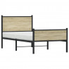 Metalowa rama łóżka, bez materaca, dąb sonoma, 90x200 cm