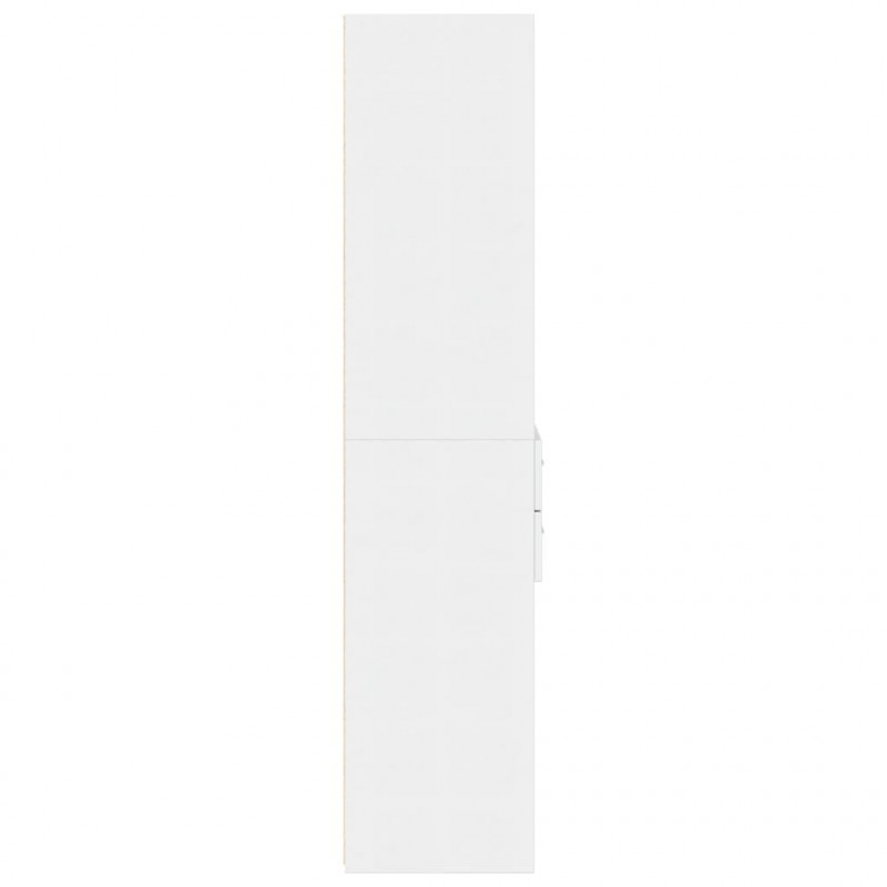 Wysoka szafka, biała, 50x42,5x185 cm, materiał drewnopochodny