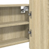 Szafka z lustrem i LED, dąb sonoma, 90x12x45 cm
