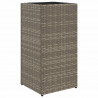 Donica ogrodowa, szara, 30x30x60 cm, rattan PE