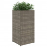 Donica ogrodowa, szara, 30x30x60 cm, rattan PE