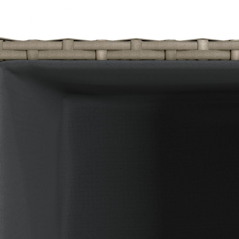 Donica ogrodowa, szara, 30x30x60 cm, rattan PE