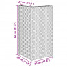 Donica ogrodowa, szara, 30x30x60 cm, rattan PE