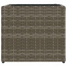 Donica ogrodowa, szara, 36x30x32 cm, rattan PE