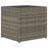Donica ogrodowa, szara, 36x30x32 cm, rattan PE