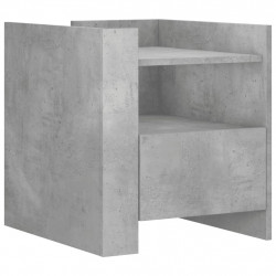 Szafka nocna, szary beton, 45x50x50 cm, materiał drewnopochodny