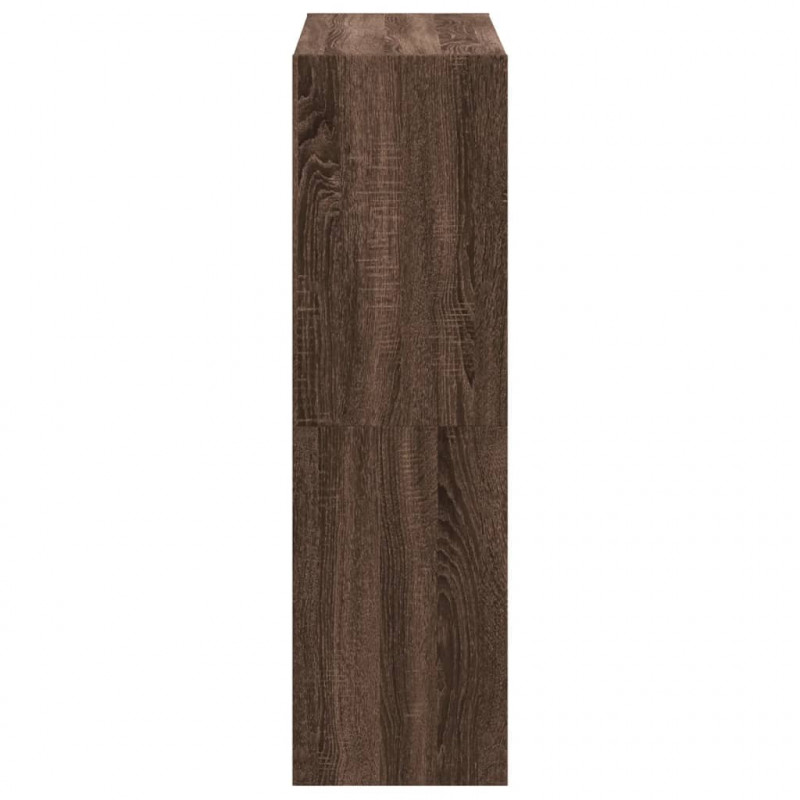 Regał, brązowy dąb, 102x32x108 cm, materiał drewnopochodny