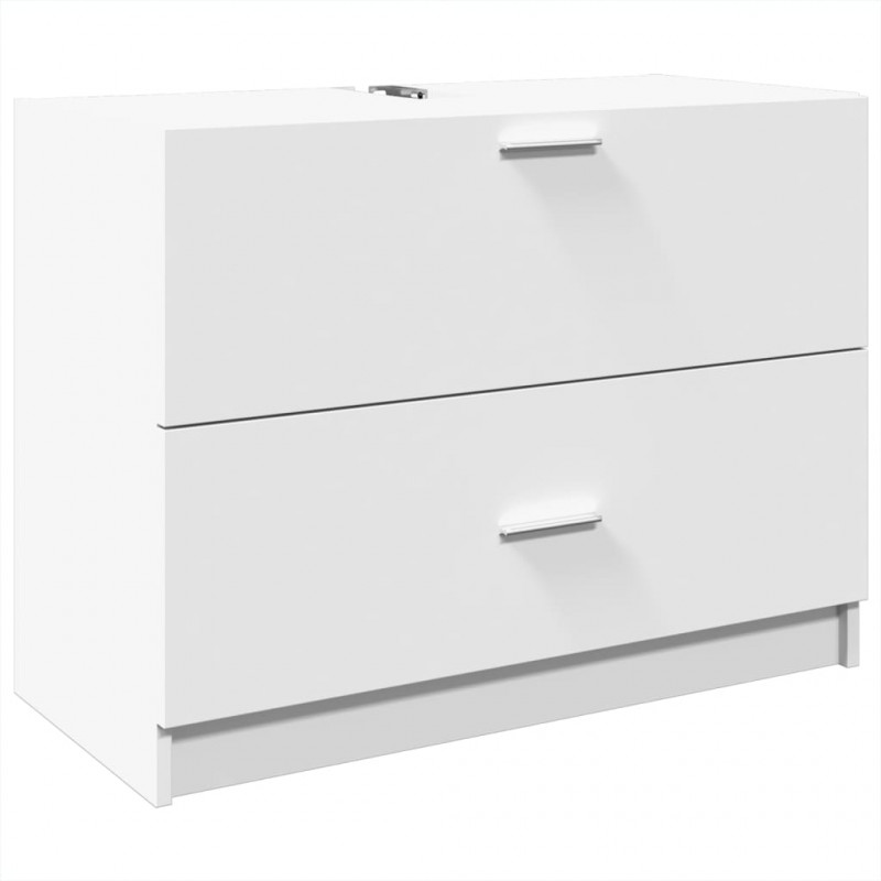 Szafka pod umywalkę, biała 78x37x59 cm, materiał drewnopochodny