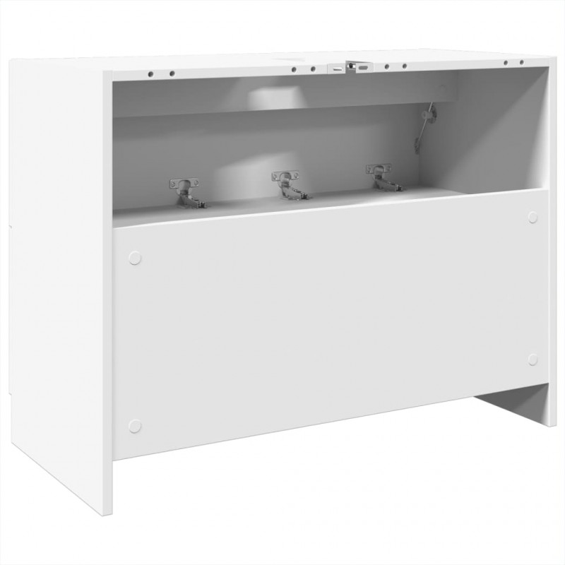 Szafka pod umywalkę, biała 78x37x59 cm, materiał drewnopochodny